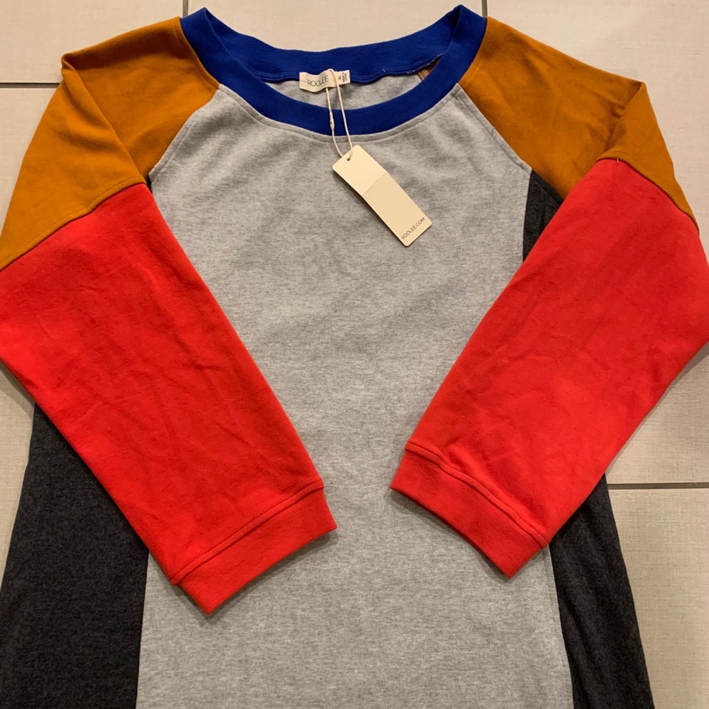 Roolee Color Block Sweatshirt Dress